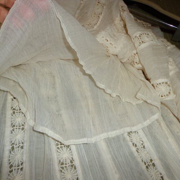 NEW Free People ONE Ribbon Corset Maxi Skirt XS Ivory Lace - Picture 13 of 16